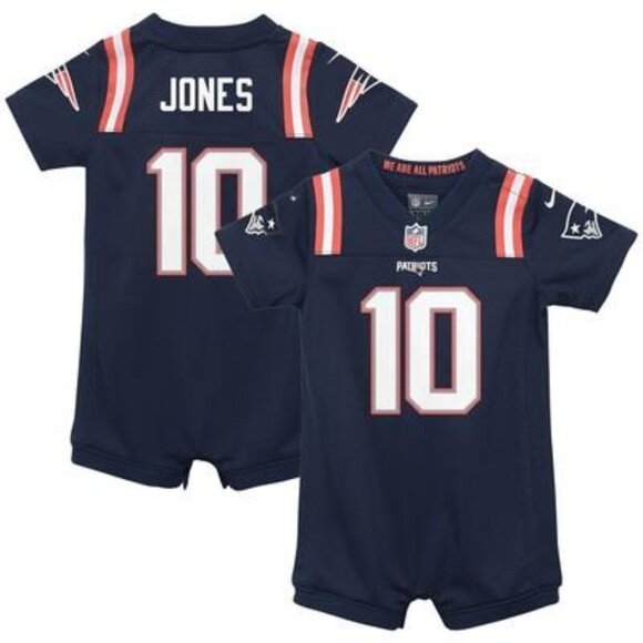 Newborn & Infant Nike Mac Jones New England Patriots Romper Jersey 6–9 month New - Picture 6 of 6